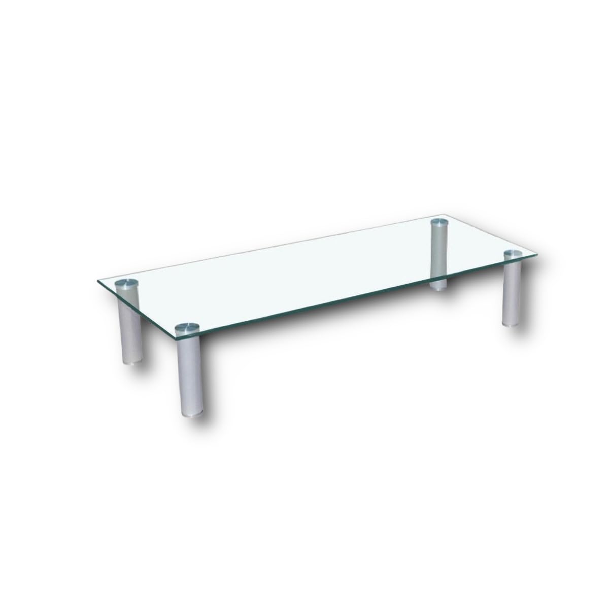 Euro Tische TV-Board TV-Rack Glas in 3 verschiedenen Größen & Farben - perfekt geeignet als Fernsehtisch oder Bildschirmständer, Klar-Glas - 70cm