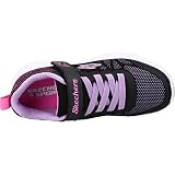 Skechers Girl's Dreamy Dancer Radiant Rogue Sneaker, Czarna lawendowa siatka Multi Trim, 35 EU