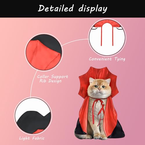 Disfraz de Vampiro para Gato y Perro Pequeño miniatura 4