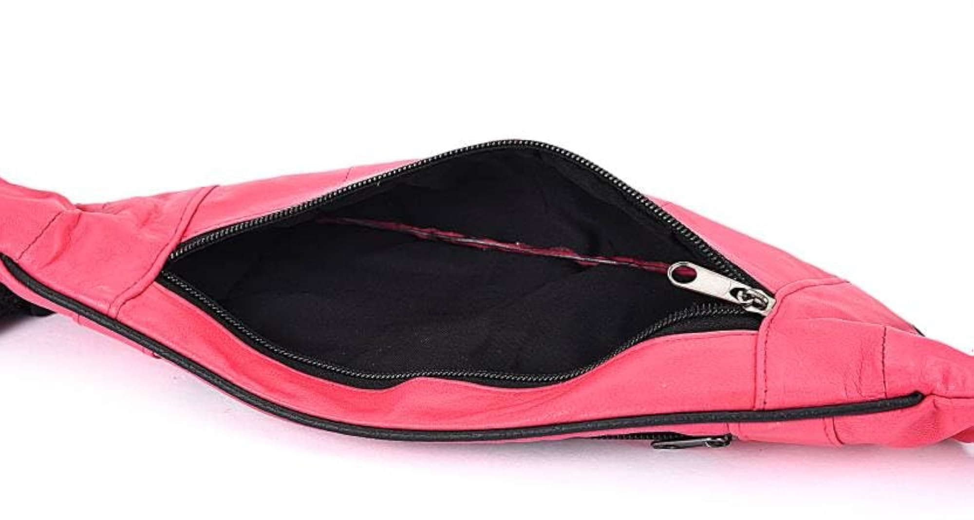 Elegant Leather Waist Bag Travel Pouch with Adjustable Strap