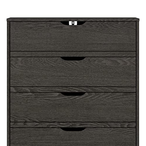 Galano Lilay 5 Drawer Dresser - Dressers - Dressers & Chest Of Drawers - Dresser For Bedroom - Dresser Organizer - Tall Dresser - Wood Dresser - Dark Grey Oak #TOP5