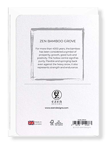 Biglietto di auguri con paesaggio giapponese Zen