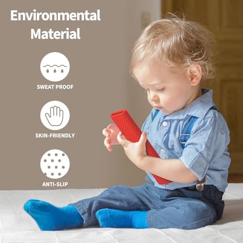 Image of OBOE Silicone TV Remote Cover for Samsung BN59-01311 QLED, Red | Half Wrap Protective Case, With Loop, Remote Not Included