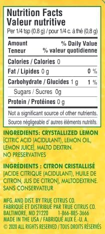 True Lemon Shaker Lemon Powder Seasoning, 60 g (2-Pack), Unsweetened, Zero Calories, No Sodium, for Cooking, Baking & Seasoning - 1