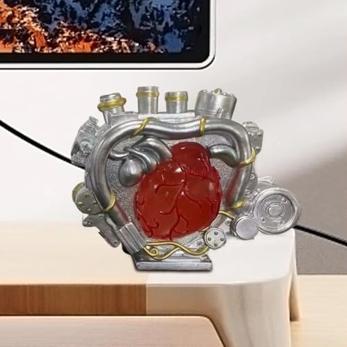Cœur moteur mécanique en statue décorative pour salon et cadeau idéal - 4