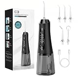 Professional Cordless Water Flosser for Teeth - 50-Day Battery Life & High Pressure Oral Irrigator, 320ML Detachable Tank, 4 Modes & 5 Jet Tips, IPX7 Waterproof Dental Pick, Braces, Travel