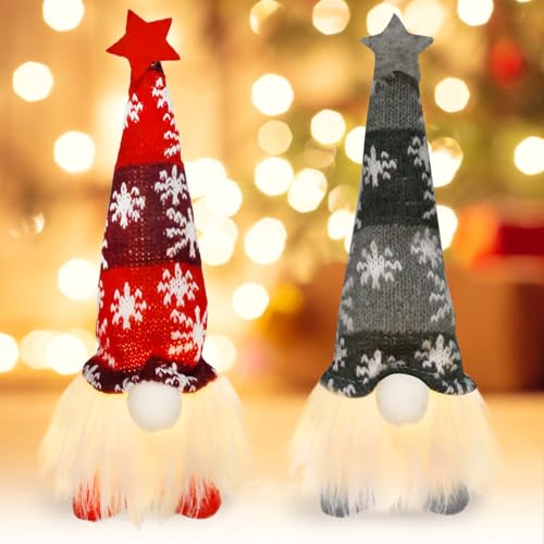 APODESS Wichtel Figuren Weihnachten Deko, Leuchtende Weihnachts Wichtel Klein 2STK LED Weihnachtswichtel Weihnachtsbeleuchtung Innen Weihnachtsdeko Figuren., 6.64 €