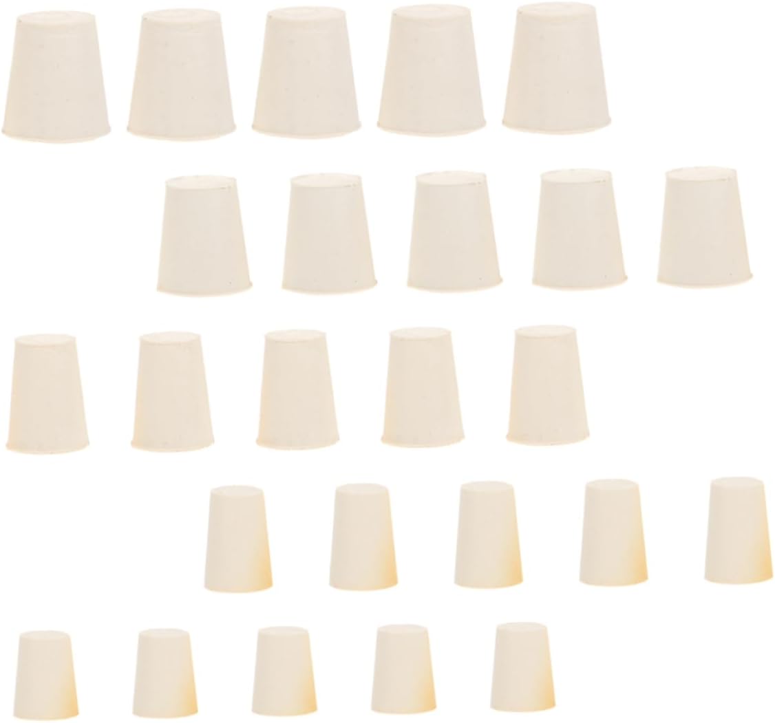 50pcs Solid Rubber Sealing Plugs Waterproof High-Temperature Resistant Laboratory Stoppers for Test Tubes and Bottles
