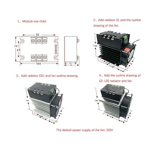 Módulo de Arranque Suave Inteligente para Motor Monofásico 220V SSR-10WA-R1 1KW-8KW miniatura 3