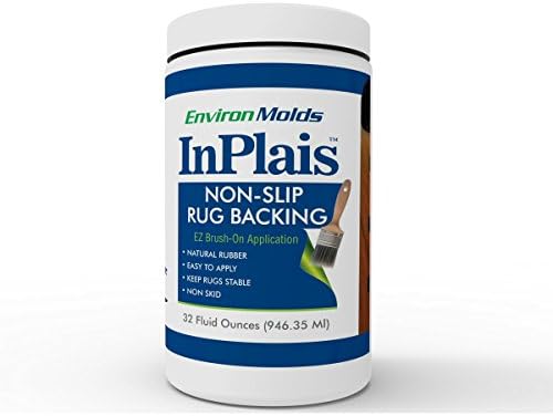 ENVIRONMOLDS InPlais Non-Slip Area Rug Backing (32 oz.) Fabric & Floor Safe Latex Layer | Kitchen, Bathroom, Hallway, Living Room
