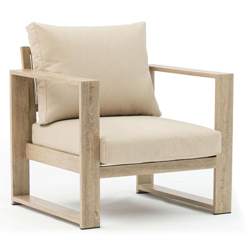 Sofa-Set Couchtisch und 2 Sessel aus Aluminium und Seil in Beige, 70,5 x 44,5 x 157 cm