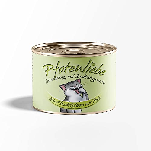 Pfotenliebe Bio-Katzenfutter, Schnupperpaket mit verschiedenen Sorten, ausgezeichnete Bio Qualität seit 2007, 6x200g
