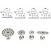 WHDZ Paintless Dent Repair Tool 8pcs Aluminum Glue Puller Tabs Paintless Dent Repair Hail Removal Tool