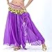 Women's Single Split Long Skirt for Belly Dance Costume Performance Training and Professional Dancewear