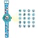 LEXiBOOK, The Smurfs, Adjustable Wristwatch with Digital Screen Featuring 20 projections from The Smurfs Universe, for Children, DMW050SF