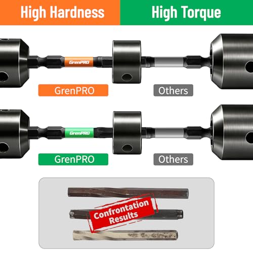 Image of GRENPRO 35-Piece Impact Screwdriver Bit Set, 2 inch Hex and Torx, S2 Steel | Magnetic 1 /4 inch hex-shank bits are CNC machined in Metric and SAE sizes for impact drivers, automotive work and home repairs