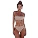 Produktbild Bikini Set,Summer Damen Brasilianisch Zweiteilige Bandeau Push-Up Bikini Set Sport Bademode Badeanzüge Schulterfrei Beachwear Swimsuit Badebekleidung Mode Sommer Strand Swimsuit Swimwear TWBB