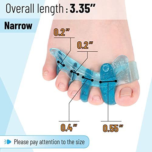 Dr. Jk- Toepal Gel Toe Separator, Narrow, 1 Pair, Toe Spacers, Toe Straightener, Hammer Toe Straightener, Toe Spreader, Toe Stretcher, Toe Corrector For Women And Men, Bunion Corrector #TOP2