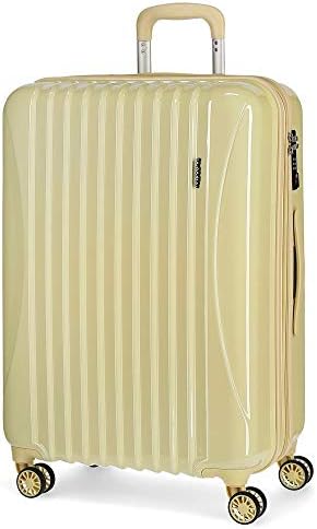Movom Trafalgar Yellow Medium Suitcase 48 x 67 x 26 cm Rigid ABS TSA Lock  71 Litre 3.8 kg 4 Double Wheels: Buy Online at Best Price in UAE - Amazon.ae