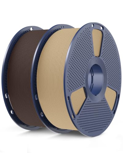 Image of SUNLU 2KG Wood PLA Filament 1.75mm, Natural & Walnut Wood