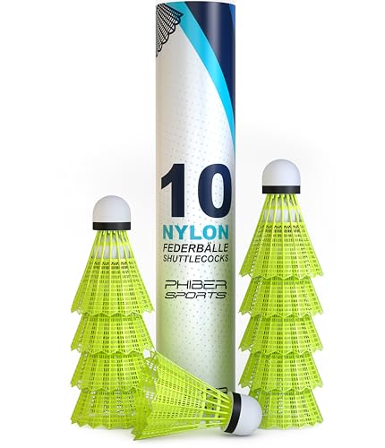 PHIBER-SPORTS Volants de Badminton en Plumes - Caractéristiques de Jeu parfaites - Idéal pour Les...