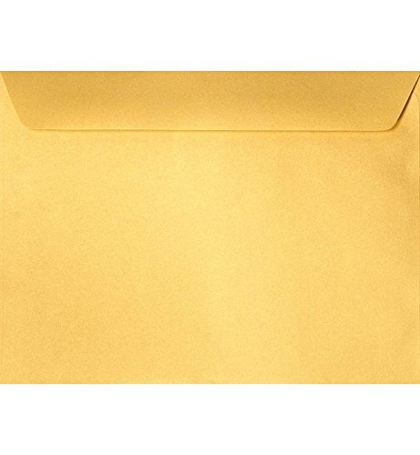 LUXPaper 6 x 9 Booklet Envelopes | Gold Metallic | 80lb. Text | 50 Qty