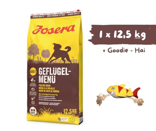 Josera - Hundefutter - Josera Exclusive Geflügelmenü - Trockenfutter mit viel Geflügel 12,5 KG + Goodie Hai