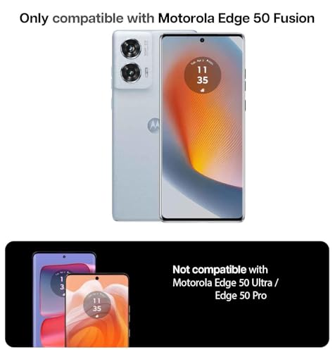 Image of KAPAVER GPS Edition Back Cover Case Compatible for Motorola Edge 50 Fusion /Motorola G85 5G Motorola G96 5G (PC + TPU) (Black Case with Glass)