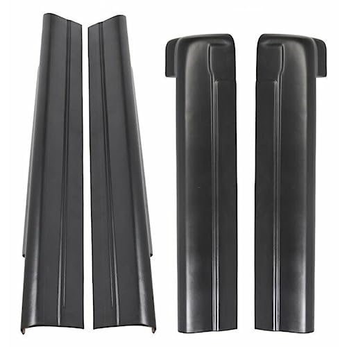 JEPFHYKE Rocker Panels Covers 14068 Fits Extended Cab (Black, Plastic)