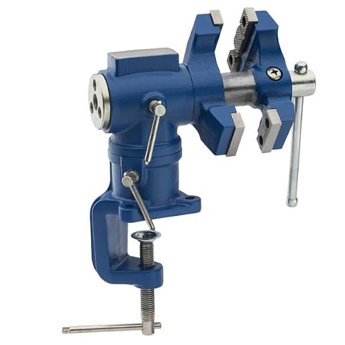 Universal Bench Vise Grip - Multi-Position Modular Cast Iron Woodworking and Metal Working Table Vise with 2 Rotating Jaws and Anvil - Portable Grip with 2-1/4" Max Jaw Opening by Kings County Tools