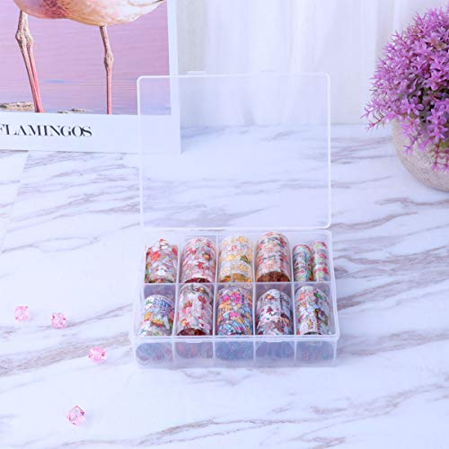 Minkissy 10 Rotoli Adesivi per Nail Art Natalizi