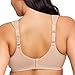Glamorise Womens Low Cut Wonderwire Lace #1240 Full Coverage Bra, Café, 44DD US