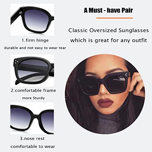 Oversized Square Sunglasses for Women Gradient Lens Fashion Frame Sun Glasses3