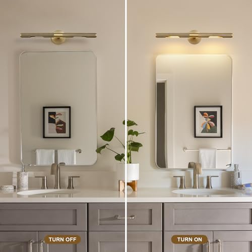 Image of 22 inch L Picture Light Dimmable Vanity Bathroom Light Rotatable 360 Wall Sconce Lights for Pictures Art Gallery Painting Frame,Include Bulbs,Brass 22 inch L x 1.38 inch D