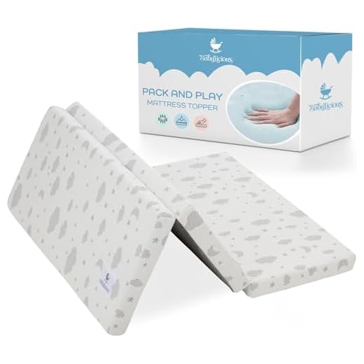 Waterproof Pack and Play Mattress Topper - 38" x 26" - Trifold Style - Breathable Soft Bamboo - Portable Trifold Playard Mattress Topper- Baby Foam Playpen Mattresses for Babies
