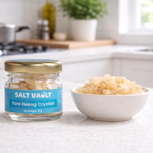 Image of Salt Vault Premium Heeng (Asafoetida) Crystals (10g) | Pure, Strong & Additive-Free 'Uzbeki' Nukra | Gluten-Free, No Wheat or Fillers | Handpicked Natural Hing for Tadkas, Dal, Sabzi & Indian Cooking