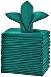 Cieltown Polyester Cloth Napkins 1-Dozen, Solid Washable Fabric Napkins Set of 12, Perfect for Weddi