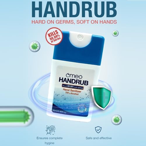 Image of Bjain Handrub Pocket Liquid Hand Instant Sanitizer Spray 25ml(Pack of 3), 70% Alcohol| Skin Friendly, Safe for Kids| 99.99% Germs Free Protection, Anti Bacterial| Advance Formula, Quick Dry