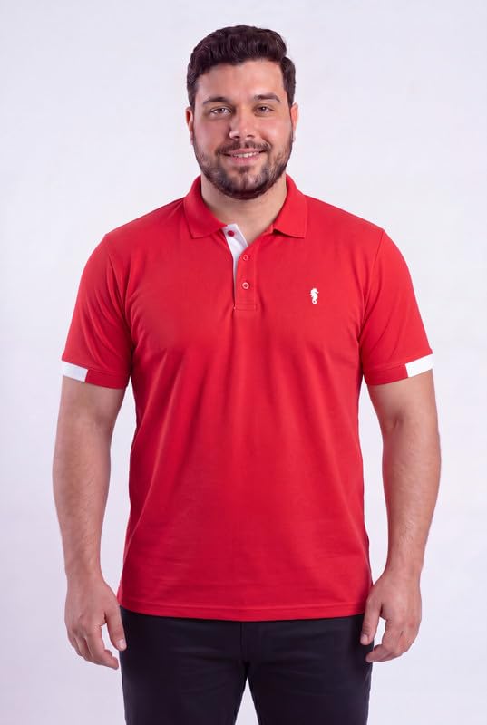 Image of EPPE Men's Plus Size Polo T-Shirt |Regular Fit, Stretchable Micropolyester Half Sleeve T-Shirt for Men|Casual & Sports Wear