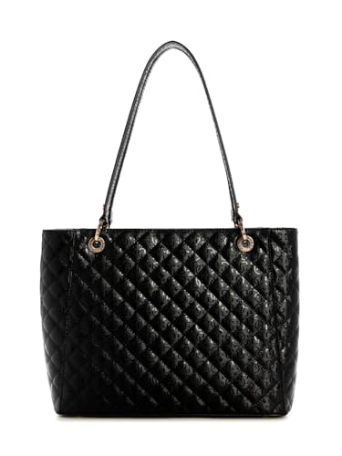 Image of GUESS Black Quilted Idra Noel Tote Bag