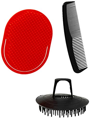 ZKMAGIC Hair Bonitinho Marilu Kit Hair Escova I - 1 Escova Oval 1 Escova Redonda 1 Pente Bolso Cores