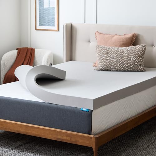 Lucid 4 Inch Bamboo Charcoal Memory Foam Topper, Odor Control...