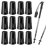 12 Stück Gummispitzen für Trekkingstöcke, 11mm Ersatz Gummipuffer rutschfest für Wanderstöcke, Walking Stöcke & Nordic Walking