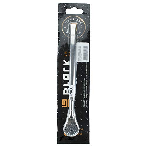 BOMBA DE TERERÉ CHIMARRÃO CLÁSSICA INOX 19CM BLACK ERVA