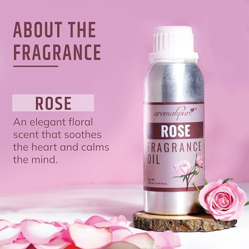 Image of Aromahpure Rose Aroma Oil | 250ml Undiluted & Natural | Long-Lasting Scent for Aromatherapy, Candle & Soap Making, Diffusers, Room Freshener, Humidifier, Bathroom Revitalizer & Home Essentials