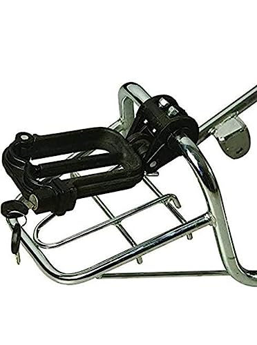 Image of W Shaped Helmet Lock for Bikes, Scooty and Motorbike (Black), Plastic