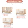 dadada Baby Soho 3-in-1 Convertible Wooden Crib to Toddler Bed - Made in Italy, GREENGUARD Gold Certified, Baby-Safe Finish, Handcrafted Beechwood, Modern Design, 3 Adjustable Heights (Natural)