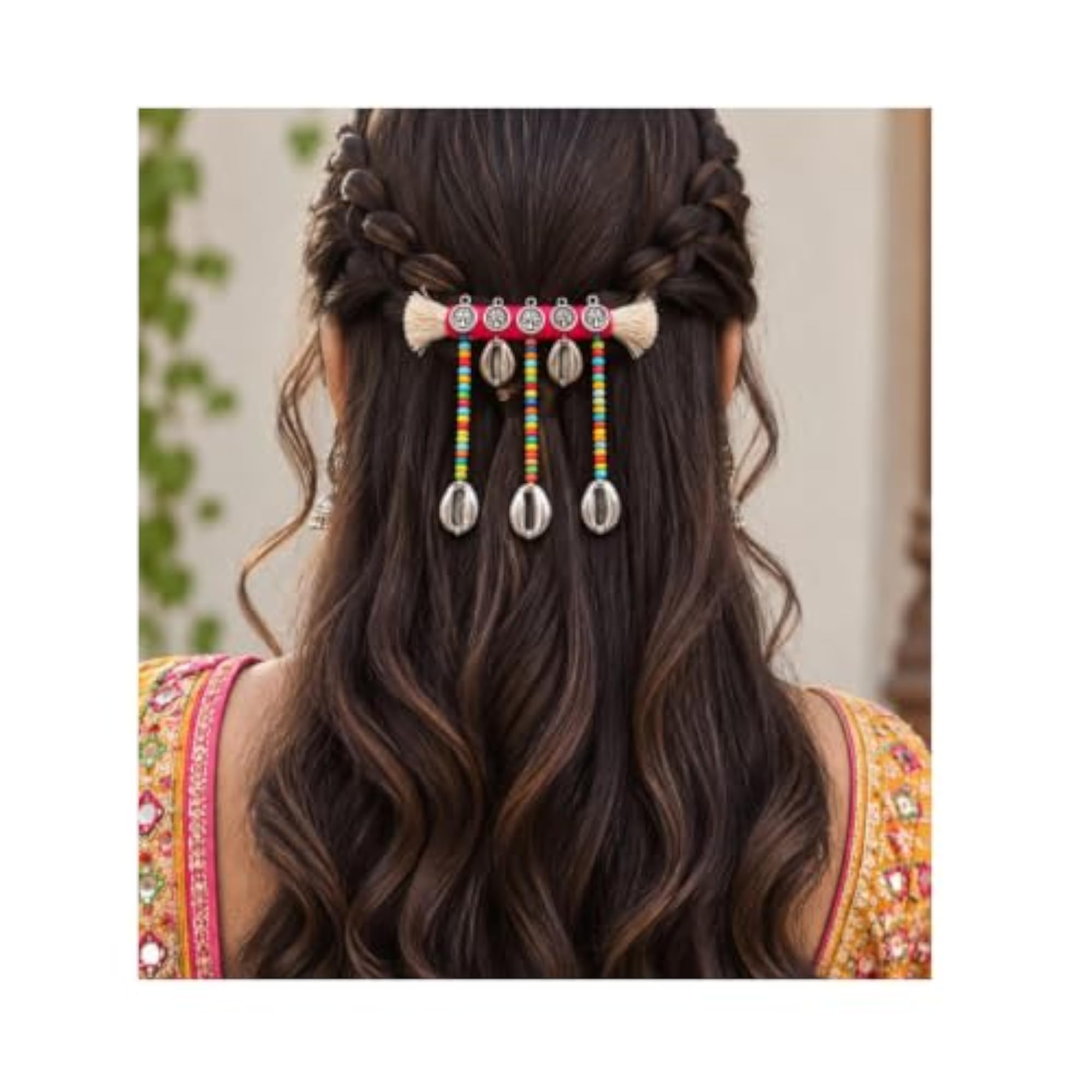 Handmade Boho Hair Pin with Colorful Beads