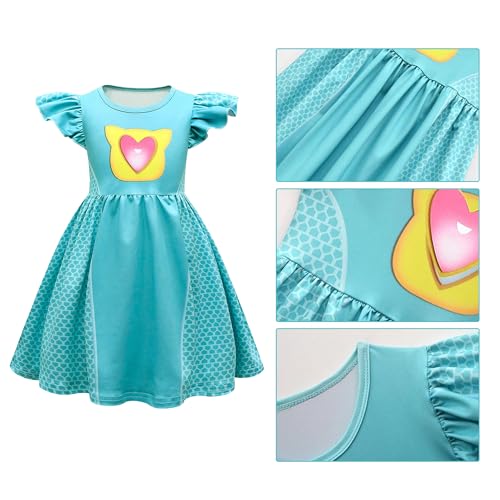 Vestido de superhéroe con mangas flutter y accesorios miniatura 3