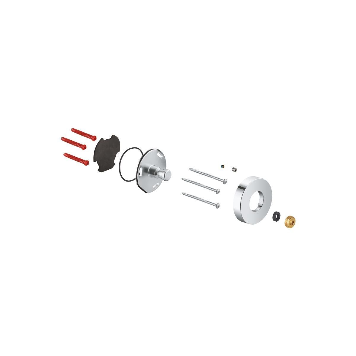 GROHE 48279000 Support Barre de douche , argent